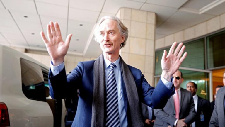 بيدرسن من دمشق من الضروري التهدئة لعدم جر سوريا إلى النزاع في المنطقة