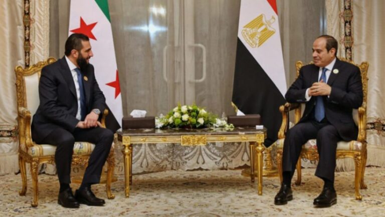 الرئيس الشرع التكامل السوري المصري ركيزة أساسية لاستقرار المنطقة
